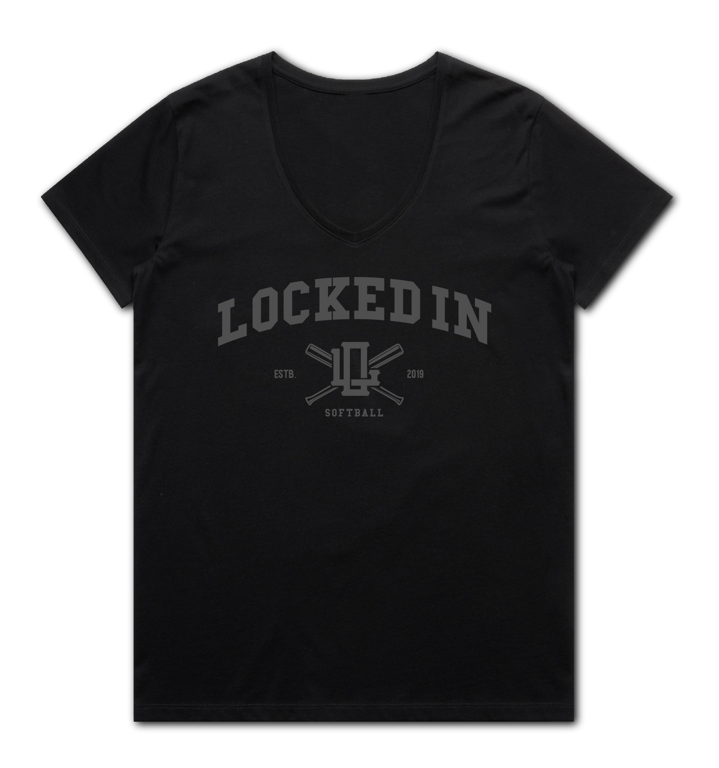 LOCKED IN Women's Cut, Maple V-neck