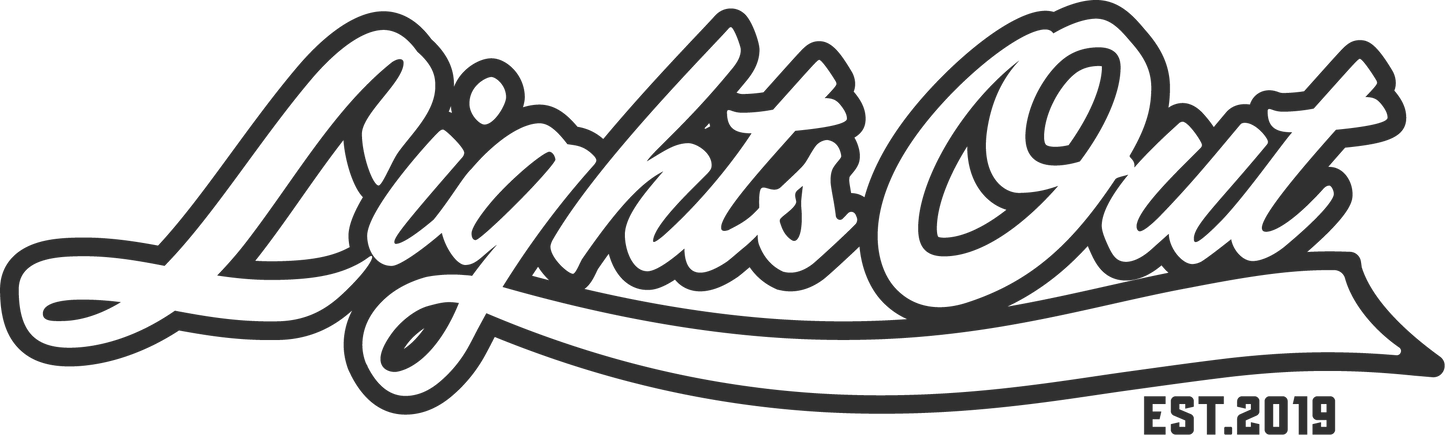 Lights Out Window Decal (8" x 2.41")